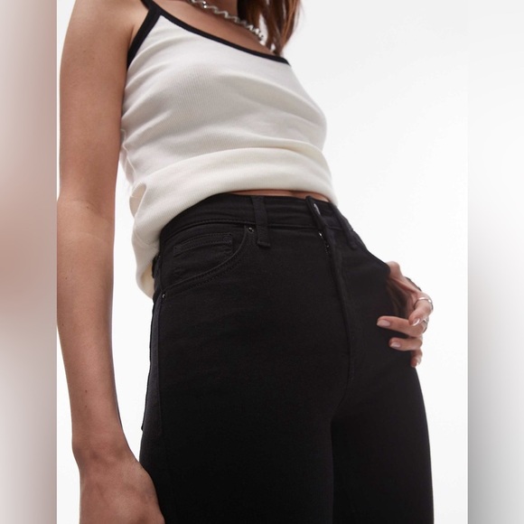 Topshop Jamie Black Skinny Jeans High Rise Ankle Length Stretch Denim Size 26 - Picture 4 of 16